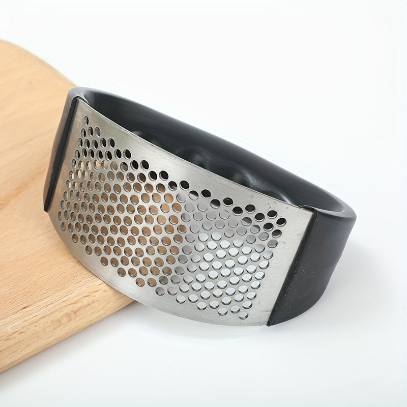 Manual Garlic Crusher & Vegetable Cutter – Stainless Steel Masher and Press