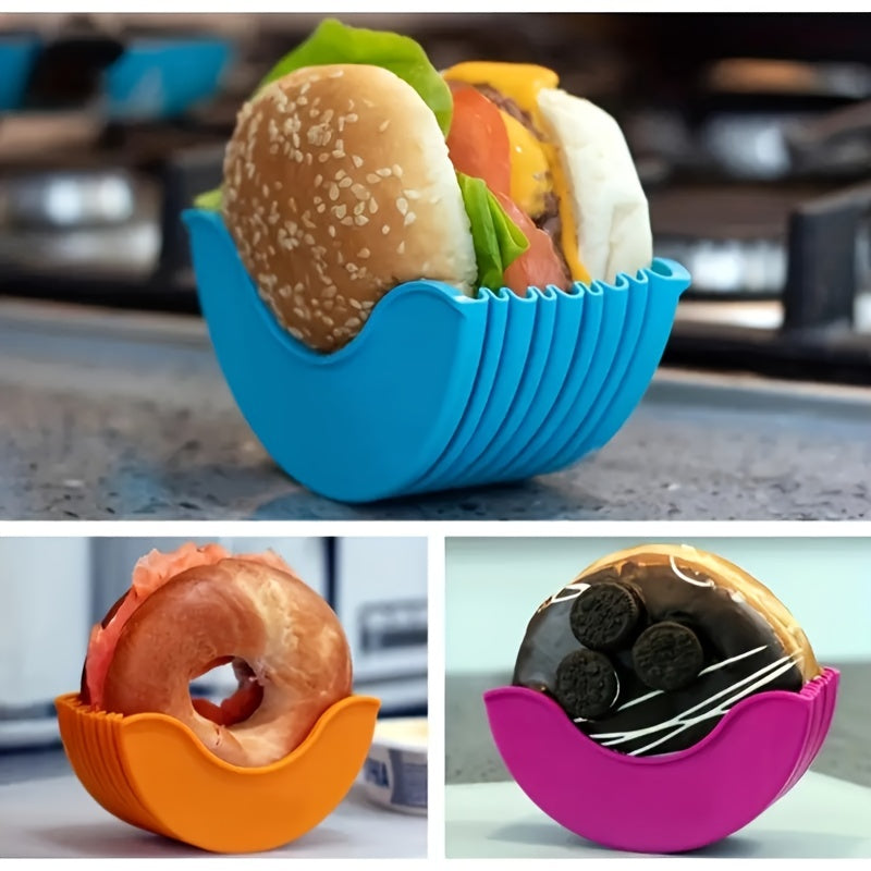 Expandable Silicone Hamburger Rack | Reusable Burger Storage & Patty Holder (1pc/4pcs)