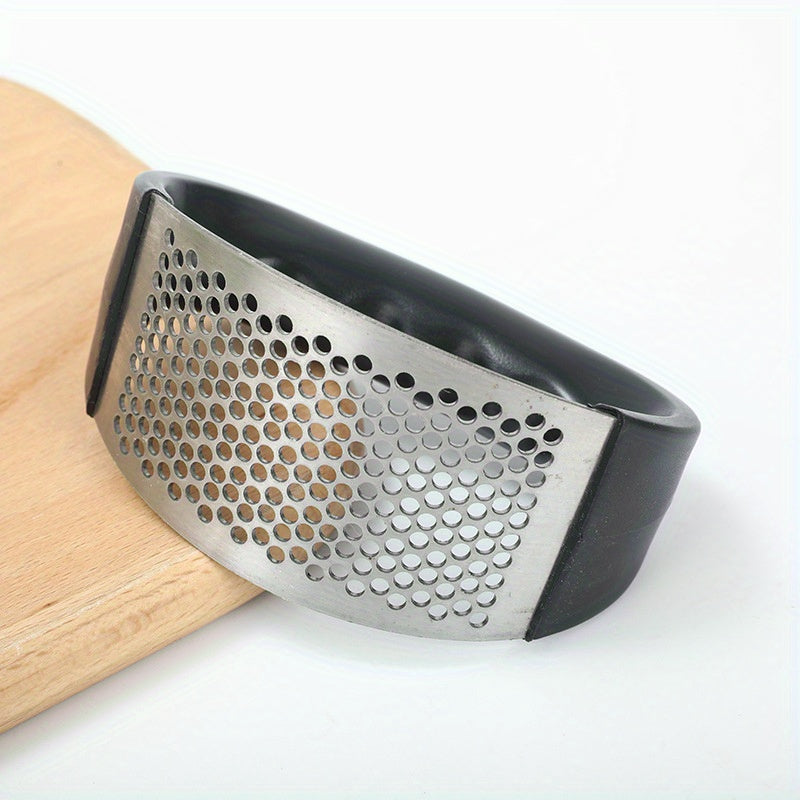 Manual Garlic Crusher & Vegetable Cutter – Stainless Steel Masher and Press