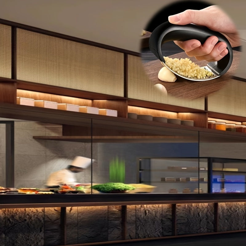 Manual Garlic Crusher & Vegetable Cutter – Stainless Steel Masher and Press