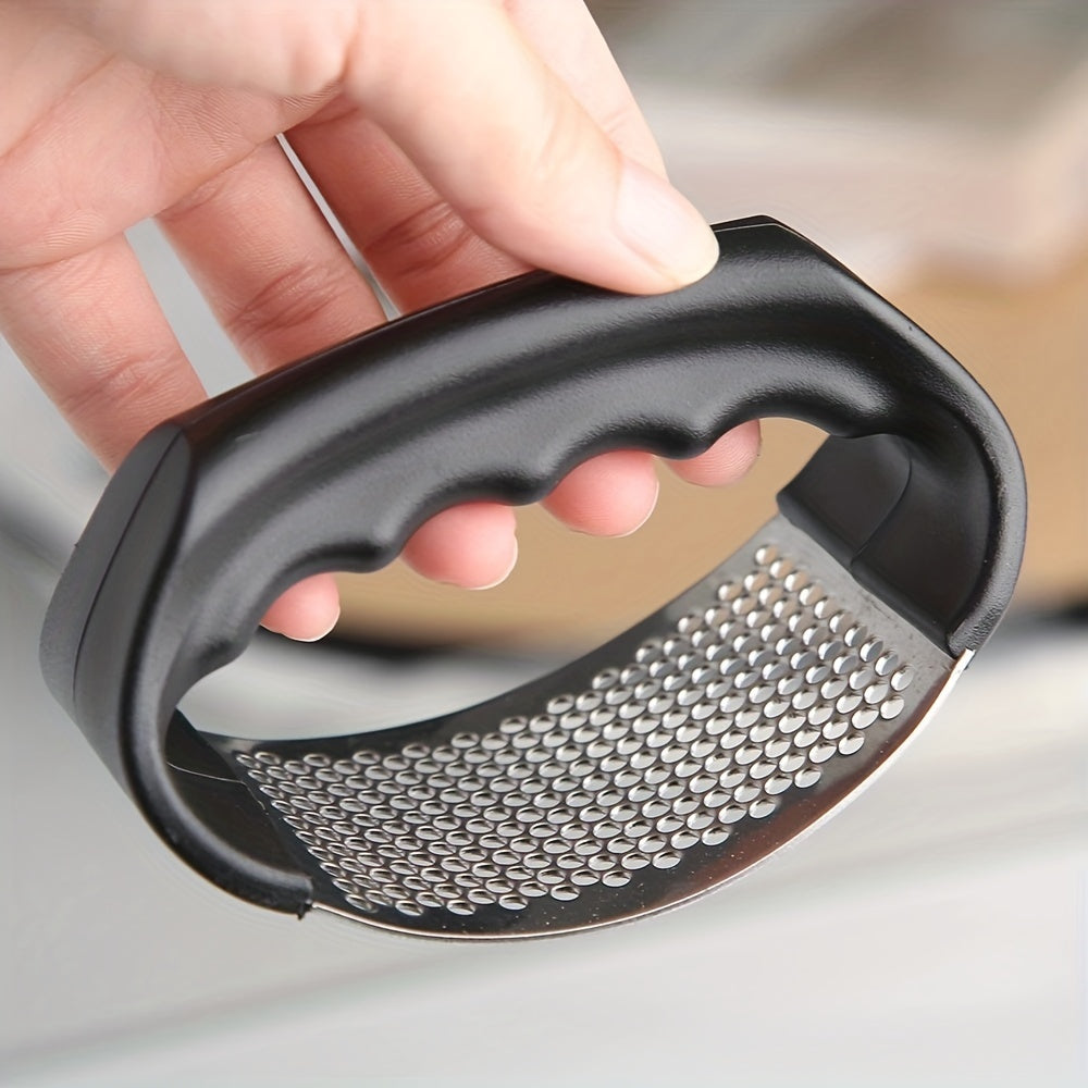 Manual Garlic Crusher & Vegetable Cutter – Stainless Steel Masher and Press