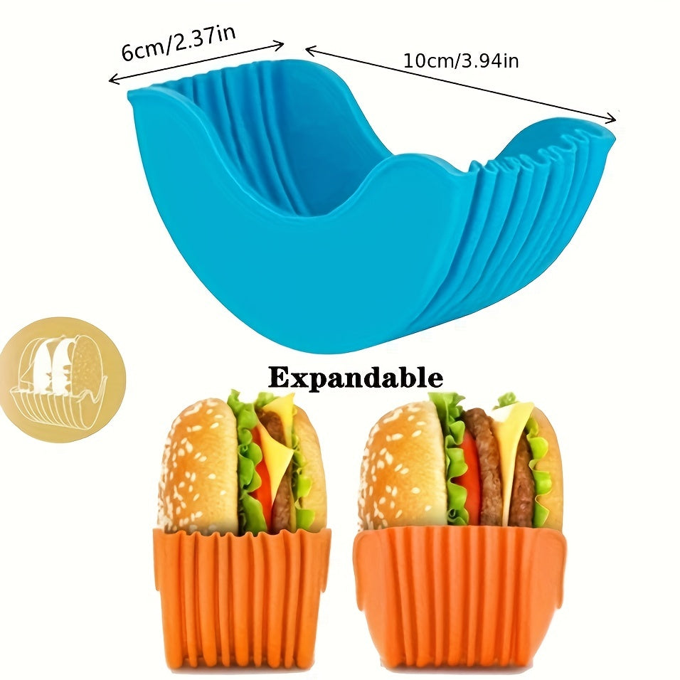 Expandable Silicone Hamburger Rack | Reusable Burger Storage & Patty Holder (1pc/4pcs)