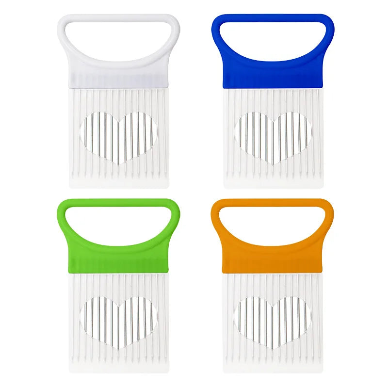 Onion Holder & Vegetable Slicing Tool – Tomato, Potato, Lemon Cutter with Stainless Steel Pins
