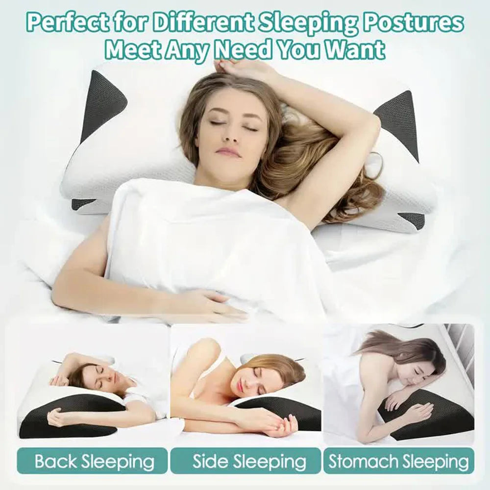 Butterfly Memory Foam Neck Pillow – Ergonomic Sleep Support
