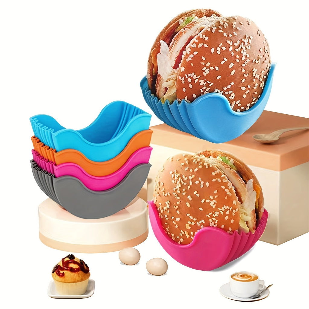 Expandable Silicone Hamburger Rack | Reusable Burger Storage & Patty Holder (1pc/4pcs)