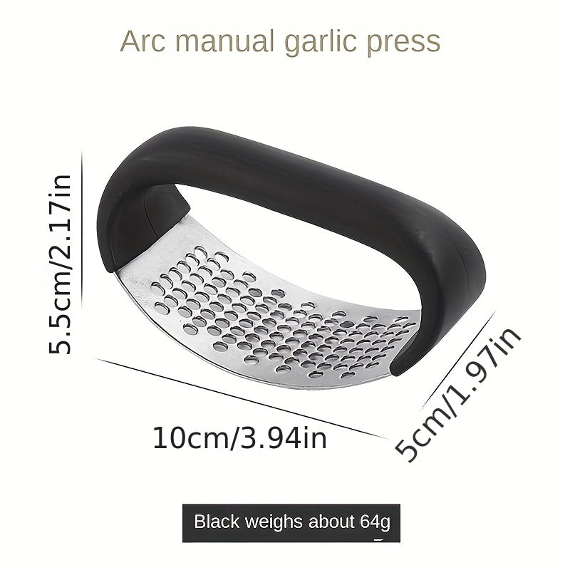 Manual Garlic Crusher & Vegetable Cutter – Stainless Steel Masher and Press