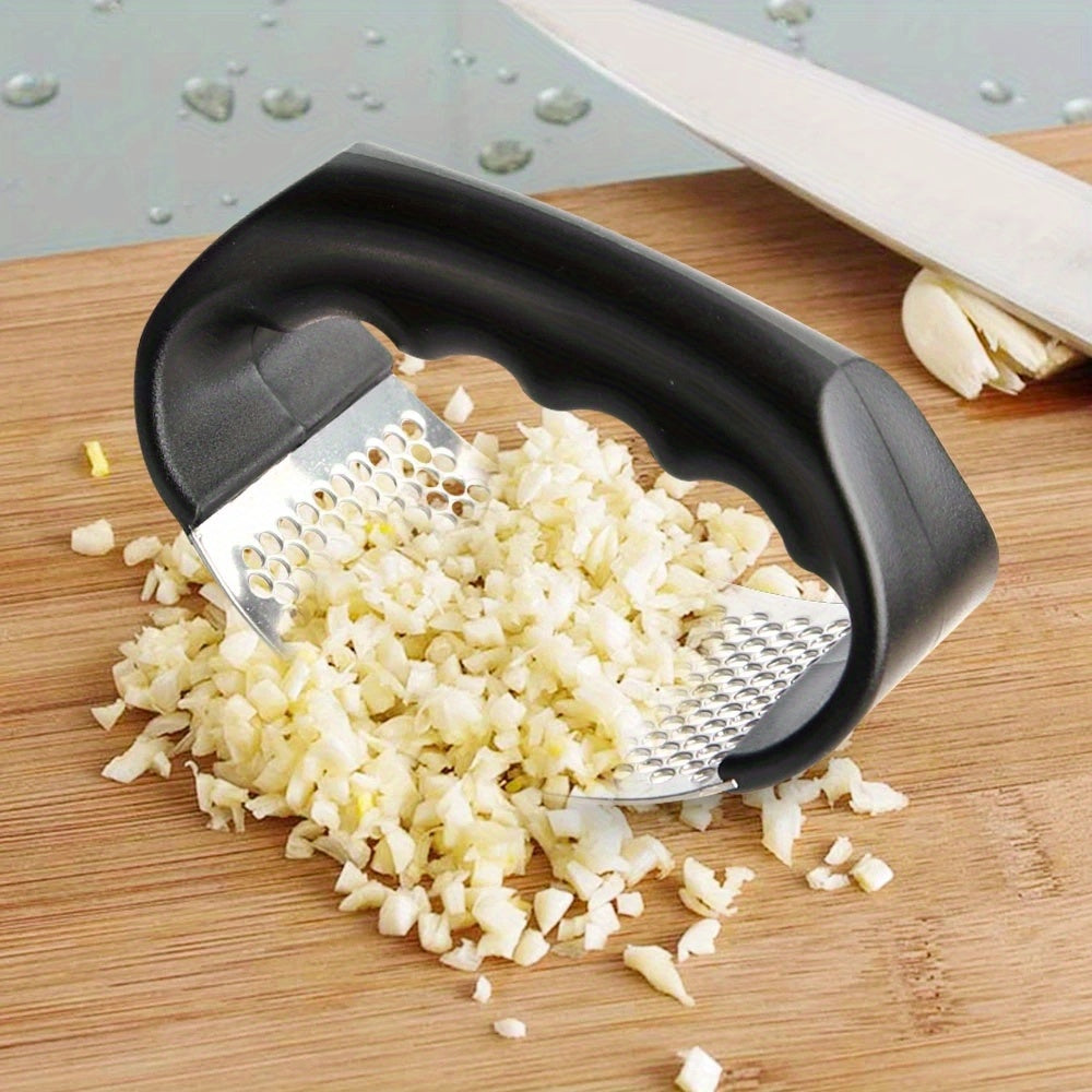 Manual Garlic Crusher & Vegetable Cutter – Stainless Steel Masher and Press